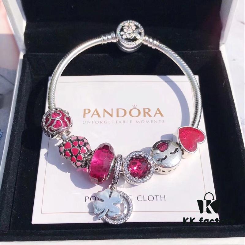 692fe38899f2d84055c8beb1 Pandora Pandora Passionate Rose Red Clover New Arrival! Made with counter materials, perfectly crafted one-to-one, quality comparable to official counter! Rose red faceted crystal, sparkling rose red cat's eye, Valentine's enamel heart, rose red smiling lips, rose red entwined love, Valentine's heart enamel paired with clover pendant. S925 silver comes with official counter packaging!