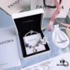 692fe39699f2d84055c8bece Pandora 'Blue Butterfly Wings' Silver Butterfly Snake Bone Bracelet Set, Same as Official Website Version