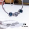 692fe3da99f2d84055c8bf42 Pandora Pandora's Starry Sky Horizon New Arrival Elegant Dark Blue Flash Diamond Cat Eye Bracelet with Lucky Coin Charm and Heart Safety Chain in S925 Silver
