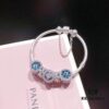 692fe3dc99f2d84055c8bf45 Pandora Pandora's Starry Sky Horizon New Arrival Elegant Dark Blue Flash Diamond Cat Eye Bracelet with Lucky Coin Charm and Heart Safety Chain in S925 Silver