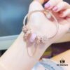 Pandora Rose Pink Sparkling Diamond Gift Box Set, Silver Wire Pink Faceted Glass, Imitation Snowflake Design, Authentic-Like Material and Craftsmanship