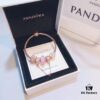 Pandora Rose Pink Sparkling Diamond Gift Box Set, Silver Wire Pink Faceted Glass, Imitation Snowflake Design, Authentic-Like Material and Craftsmanship