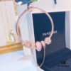 Pandora Rose Pink Sparkling Diamond Gift Box Set, Silver Wire Pink Faceted Glass, Imitation Snowflake Design, Authentic-Like Material and Craftsmanship