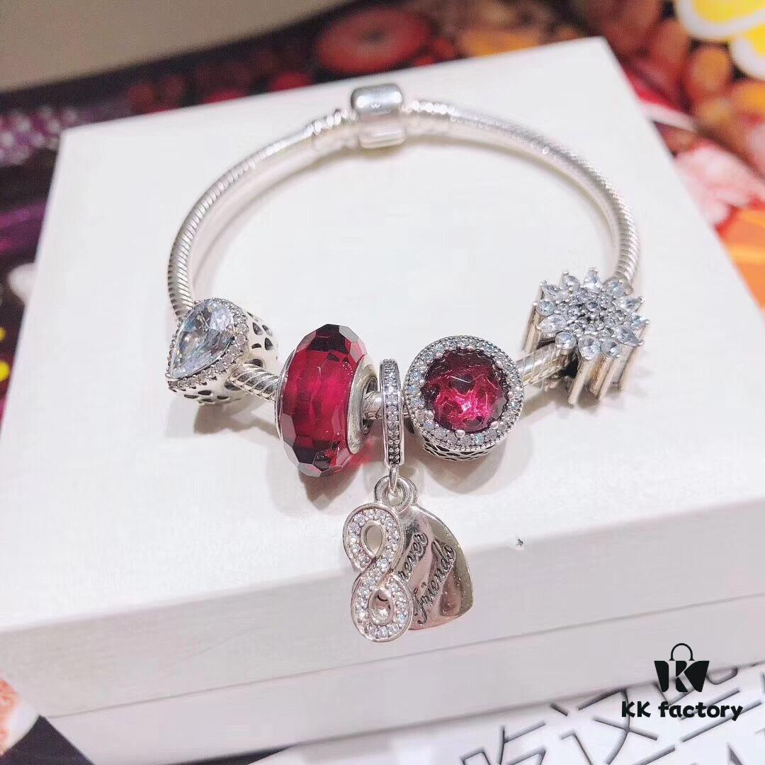 692fe3e499f2d84055c8bf55 Pandora Rose Red Infinity Love ❤️ New Arrival! Made with counter-grade materials, perfectly crafted at a 1:1 ratio, quality comparable to official store products. Features rose-red faceted glass beads, sparkling diamond-cut rose-red cat's eye, colorful snowflake beads, sparkling teardrop beads 💧, and the infinity '8' shaped heart pendant 💗. Comes with original packaging! 🍃🌺