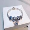 Pandora Blue Star Nostalgic Night Sky New Arrival, Blue Star Starburst Enamel Bead, Blue Snowflake Bead, Nostalgic Night Sky Pendant