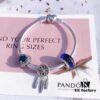 692fe3fd99f2d84055c8bf90 Pandora Pandora Blue Dream Catcher New Arrival! Made with counter materials, perfectly crafted one-to-one, quality comparable to counter! Brilliant blue faceted glass, sparkling snowflake ❄ cat's eye, meaningful dream catcher pendant paired with classic heart 💗 snake bone chain design. S925 silver comes with counter packaging! 🍃🌺