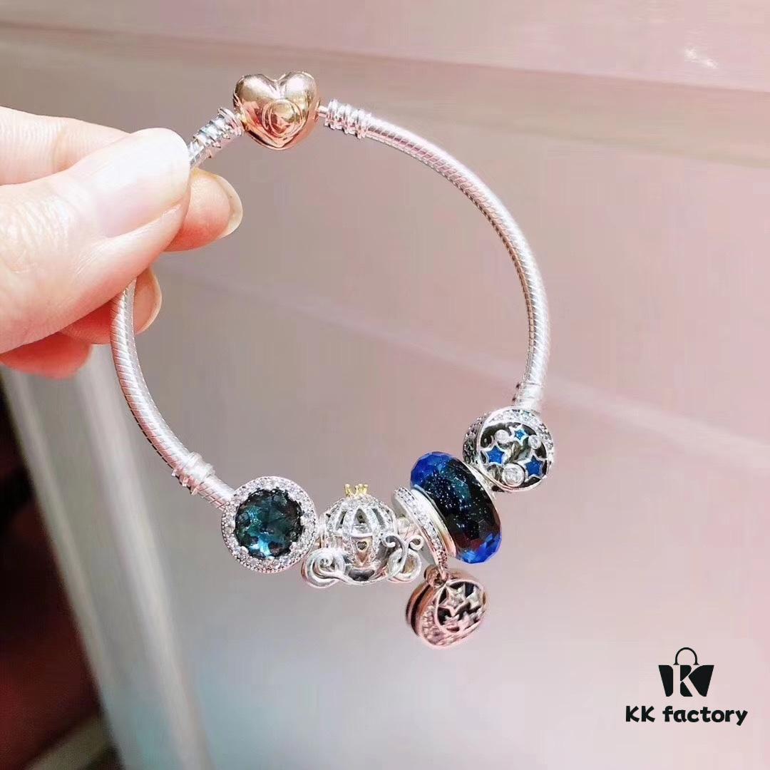 692fe40599f2d84055c8bf9d Pandora Shining Blue Star and Moon ☪ New Arrival! ZP Material, Exquisite Craftsmanship, Quality Comparable to ZP! Shimmering Blue Faceted Glass, Fairy-Tale Pumpkin Carriage, Sparkling Dark Blue Cat's Eye, Vintage Night Sky Openwork Star and Moon Bead, Vintage Night Sky Star and Moon ☪ Pendant, Comes with Packaging!