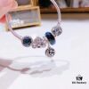 692fe40599f2d84055c8bf9e Pandora Shining Blue Star and Moon ☪ New Arrival! ZP Material, Exquisite Craftsmanship, Quality Comparable to ZP! Shimmering Blue Faceted Glass, Fairy-Tale Pumpkin Carriage, Sparkling Dark Blue Cat's Eye, Vintage Night Sky Openwork Star and Moon Bead, Vintage Night Sky Star and Moon ☪ Pendant, Comes with Packaging!