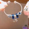 692fe40899f2d84055c8bfa2 Pandora Blue Magical Bell Pendant - New Arrival, ZP-Grade Craftsmanship with Faceted Blue Glass and Celestial Moon & Star Design