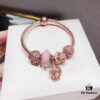 Pandora Rose Crown Crown 👑 New Arrival! Made with boutique materials, perfectly crafted one-to-one, quality comparable to boutique standard. Features rose pink faceted crystal, rose open-heart design 💗, rose floral heart charm 💗, same-color sparkling stone clasp, and rose crown pendant. Comes with official boutique packaging! 🍃🌺