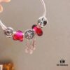 692fe41699f2d84055c8bfbe Pandora Rose Dream Catcher New Arrival! Red faceted glass, Love round bead, smiling lip charm, beautifully symbolic dream catcher pendant