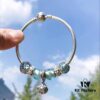 692fe42199f2d84055c8bfd3 Pandora Pandora Aqua Blue Spiral Sparkling Diamond Star New Arrival! Made with counter materials for a one-to-one perfect replication, quality comparable to official store products!