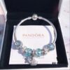 692fe42299f2d84055c8bfd6 Pandora Pandora Aqua Blue Spiral Sparkling Diamond Star New Arrival! Made with counter materials for a one-to-one perfect replication, quality comparable to official store products!