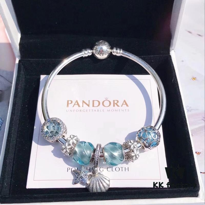 692fe42299f2d84055c8bfd6 Pandora Pandora Aqua Blue Spiral Sparkling Diamond Star New Arrival! Made with counter materials for a one-to-one perfect replication, quality comparable to official store products!