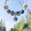 692fe42399f2d84055c8bfd8 Pandora Pandora Shimmering Blue Star and Moon ☪️ New Arrival! Perfectly crafted with counter materials, one-to-one replication, quality comparable to official store products! Shimmering blue cross snowflake ❄️ charm, sparkling dark blue cat's eye, fully diamond-paved blue bead, enamel snowflake bead, bow 🎀 clasp, paired with star and moon fairy tale pendant. Made of S925 silver and comes with official packaging!