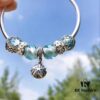 692fe42399f2d84055c8bfda Pandora Pandora Aqua Blue Spiral Sparkling Diamond Star New Arrival! Made with counter materials for a one-to-one perfect replication, quality comparable to official store products!