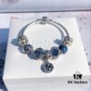 692fe42499f2d84055c8bfdb Pandora Pandora Shimmering Blue Star and Moon ☪️ New Arrival! Perfectly crafted with counter materials, one-to-one replication, quality comparable to official store products! Shimmering blue cross snowflake ❄️ charm, sparkling dark blue cat's eye, fully diamond-paved blue bead, enamel snowflake bead, bow 🎀 clasp, paired with star and moon fairy tale pendant. Made of S925 silver and comes with official packaging!