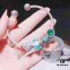 692fe42e99f2d84055c8bfef Pandora Rainbow Love New Arrival! High-Quality Replica with Original Materials, Featuring Colorful Glass Beads, Sparkling Green Charms, Square Cat's Eye, and Diamond-Cut Green Cat's Eye Pendant Symbolizing Beautiful Love