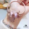 692fe43399f2d84055c8bffb Pandora Rose Pink Silver Thread Reindeer Snowflake Bracelet