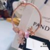 692fe43599f2d84055c8bffc Pandora Rose Pink Silver Thread Reindeer Snowflake Bracelet