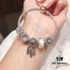 692fe43e99f2d84055c8c015 Pandora Pandora White Dream Catcher New Arrival! Made with counter materials, perfectly crafted one-to-one, quality comparable to counter! White faceted glass, white cat's eye, wealth-attracting coin charm, fully diamond-paved five-petal flower charm, meaningful dream catcher pendant! S925 silver comes with official counter packaging!