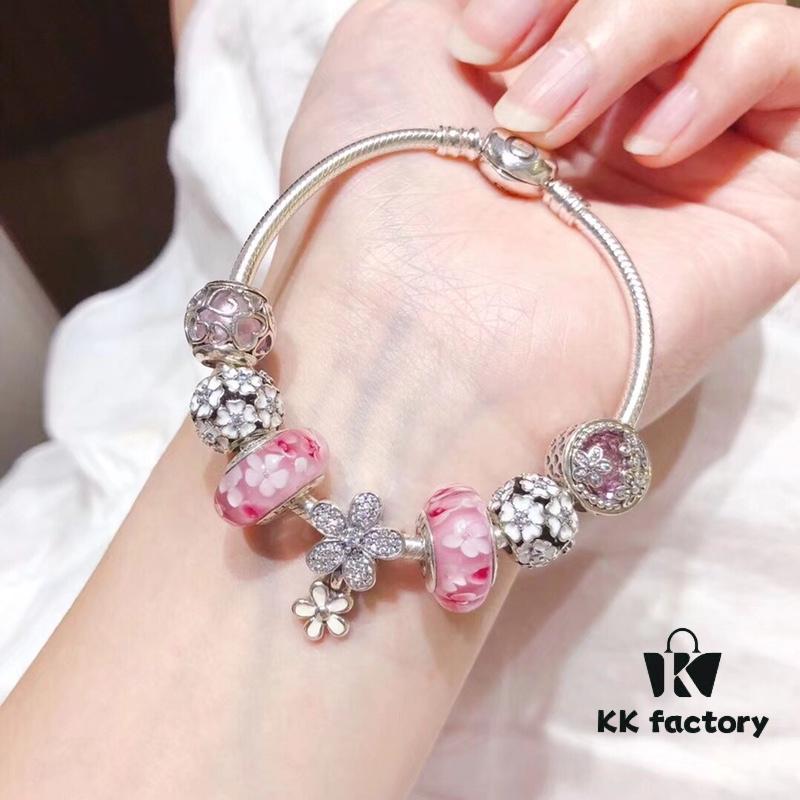 692fe43f99f2d84055c8c01a Pandora Pink Peach Blossom, Drifting Affection 🌺 New Arrival! Perfectly Crafted with Authentic Materials, One-to-One Replica, Quality Comparable to Retail Store Version! Featuring Peach Blossom Glass Bead, Cherry Blossom Cat's Eye Pearl, Pink Entwined Love Charm, White Daisy Bead, and Fully Diamond-Paved Daisy Flower Pendant. Made in S925 Silver with Official Retail Packaging!