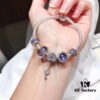 692fe44199f2d84055c8c01c Pandora Pandora Silver Deep Purple Heart Key New Arrival! Highest Quality on Market, Supports Counter Cleaning! Made with Counter Materials for Perfect 1:1 Replication! Imported Original Thai Silver Wire with Deep Purple Glass, Sparkling Deep Purple Cat's Eye, Sparkling Purple Clasp, Heart Key Pendant. S925 Silver Comes with Official Packaging!