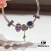 692fe44299f2d84055c8c021 Pandora Pandora Silver Deep Purple Heart Key New Arrival! Highest Quality on Market, Supports Counter Cleaning! Made with Counter Materials for Perfect 1:1 Replication! Imported Original Thai Silver Wire with Deep Purple Glass, Sparkling Deep Purple Cat's Eye, Sparkling Purple Clasp, Heart Key Pendant. S925 Silver Comes with Official Packaging!