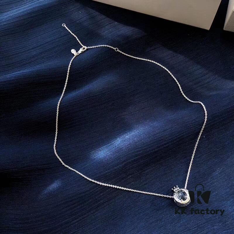 692fe44d99f2d84055c8c02f O-Shaped Ocean and Crown Star Pendant Necklace, Pandora Style