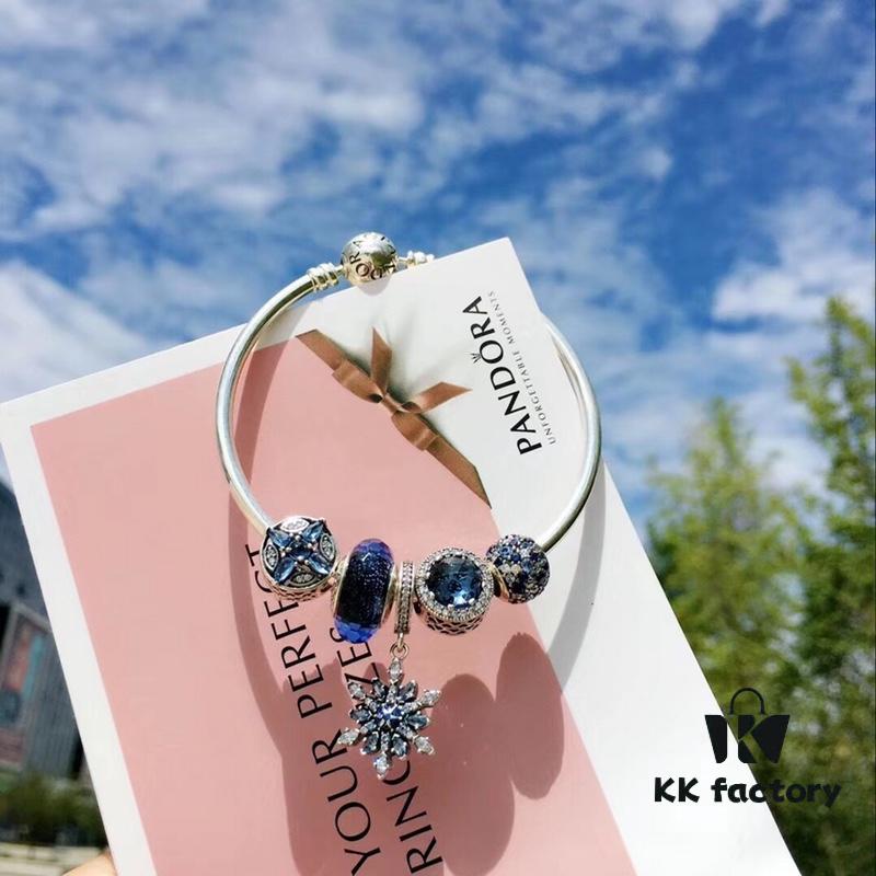 692fe45499f2d84055c8c03f Pandora Icy Snowflake New Arrival! Brilliant Blue Faceted Glass, Sparkling Diamond-Cut Blue Cat's Eye, Cross Snowflake Charm, Full Diamond Blue Bead with Sparkling Blue Snowflake Pendant. Made with S925 Silver and Authentic Store Packaging!
