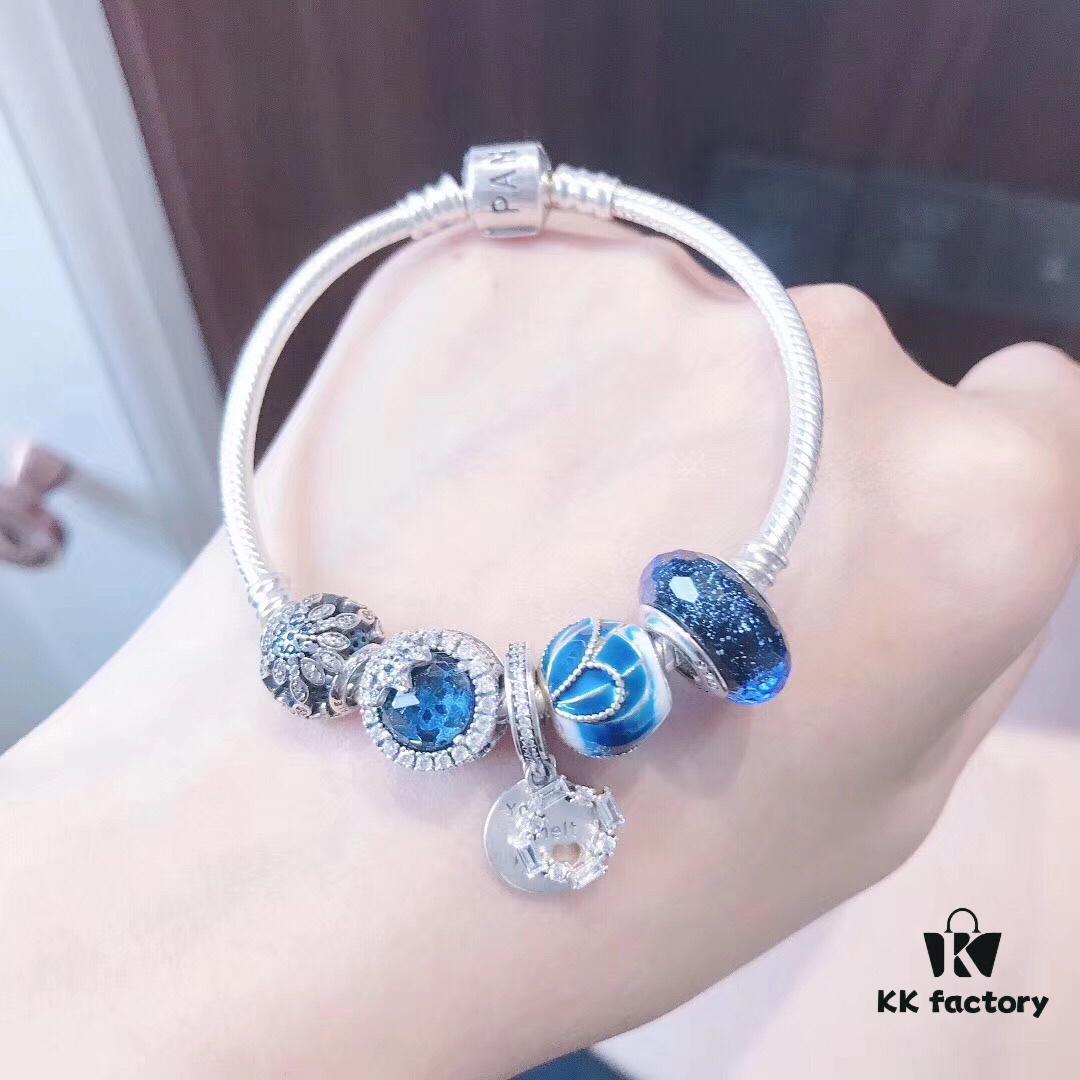 692fe45a99f2d84055c8c04a Pandora Pandora Brilliant Blue Ice Crystal New Arrival! Made with counter materials, one-to-one perfect craftsmanship, quality comparable to official counter!