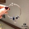 692fe46299f2d84055c8c05d Pandora New Arrivals! Elegant Blue Hollow Crown Pendant with Shimmering Blue Enamel and Sparkling Cubic Zirconia, Paired with Original Bracelet