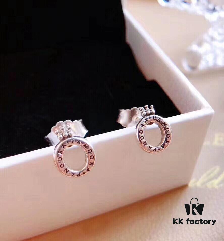 Pandora 👑 New Crown Bracelet and Stud Earrings Set