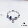 692fe46d99f2d84055c8c074 Pandora New Arrivals! Elegant Blue Hollow Crown Pendant with Shimmering Blue Enamel and Sparkling Cubic Zirconia, Paired with Original Bracelet