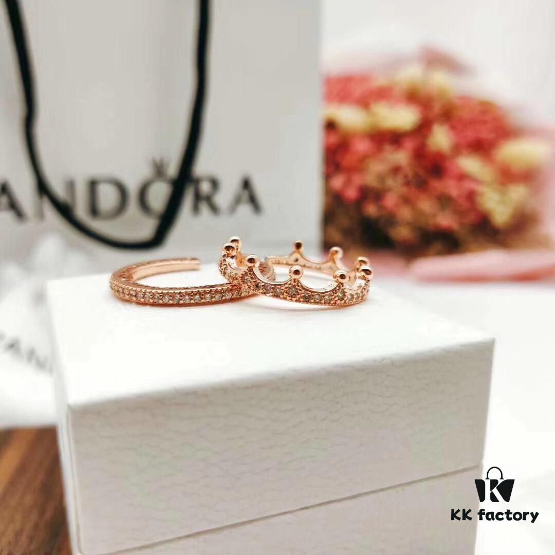 692fe47199f2d84055c8c07d Pandora Magic Crown Princess Stackable Ring