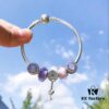 692fe47499f2d84055c8c087 Pandora Pandora Silver Wire Pink Purple Heart Key New Arrival! Highest Quality on Market, Compatible with Official Store Cleaning! Made with Authentic Materials for Perfect One-to-One Replication!