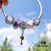 692fe47499f2d84055c8c088 Pandora Pandora Silver Wire Pink Purple Heart Key New Arrival! Highest Quality on Market, Compatible with Official Store Cleaning! Made with Authentic Materials for Perfect One-to-One Replication!