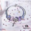 692fe47599f2d84055c8c08a Pandora Pandora Silver Wire Pink Purple Heart Key New Arrival! Highest Quality on Market, Compatible with Official Store Cleaning! Made with Authentic Materials for Perfect One-to-One Replication!