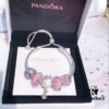 692fe47d99f2d84055c8c09c Pandora Peach Blossom Confession Balloon New Arrival! Pink Peach Blossom Glass Beads, Sparkling Cat's Eye Beads, Cherry Blossom and Daisy Design with Mickey Mouse Confession Balloon Pendant, S925 Silver Jewelry Set