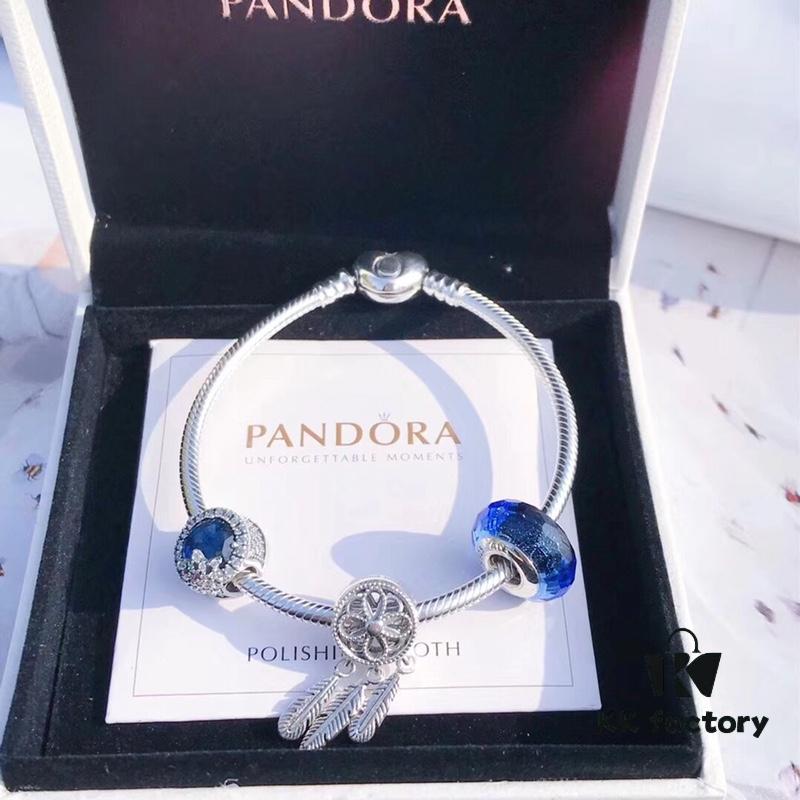 692fe48299f2d84055c8c0aa Pandora Pandora Blue Dream Catcher New Arrival! Made with counter materials, perfectly crafted one-to-one, quality comparable to counter! Brilliant blue faceted glass, sparkling snowflake diamond ❄️ cat's eye, meaningful dream catcher pendant paired with classic heart 💗 snake bone chain design. S925 silver comes with counter packaging! 🍃🌺