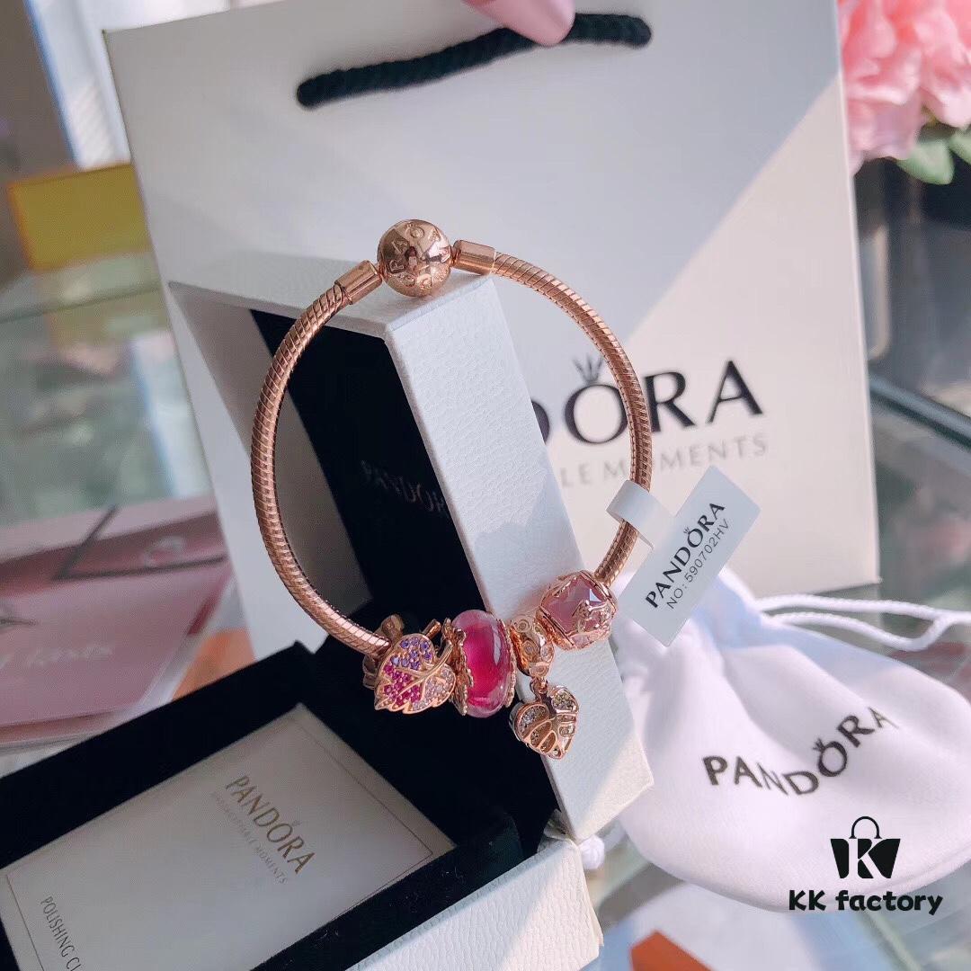 692fe48899f2d84055c8c0b9 Pandora Magic Forest Rose Gold Bracelet Set with Acorn and Fallen Leaf Pendant & Sparkling Leaf Charm