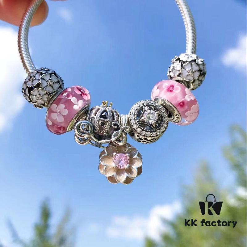 692fe49e99f2d84055c8c0e9 Pandora Pandora Peach Blossom Pink Enamel Flower New Arrival! Made with counter materials, perfectly crafted one-to-one, quality comparable to official store products!