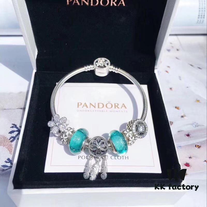 692fe4ae99f2d84055c8c104 Pandora Night Glow Mint Dreamcatcher New Arrival! Crafted with authentic boutique materials, perfectly replicated to match retail quality. Features glow-in-the-dark mint glass beads, fully diamond-paved daisy flower spacers, lucky coin charm, daisy enamel separators, paired with a meaningful dreamcatcher pendant. Made in S925 silver and comes with official boutique packaging!