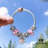 692fe4ae99f2d84055c8c106 Pandora Pandora Peach Blossom Pink Enamel Flower New Arrival! Made with counter materials, perfectly crafted one-to-one, quality comparable to official store products!