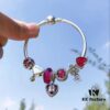 692fe4b799f2d84055c8c11a Pandora Pandora Enthusiastic Rose Red Festive Double Happiness New Arrival! Perfectly crafted with one-to-one cabinet materials, quality comparable to official counter products!