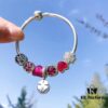 692fe4b999f2d84055c8c121 Pandora Enamel Clover Passionate Rose Red New Arrival! High-Quality Replica with Original Materials, Full Diamond-Paved Hollow Clover Pendant with Rose Red Heart Faceted Glass and Sparkling Cat's Eye, Double-Layer Clover Charm with S925 Silver and Authentic Packaging