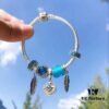 692fe4bc99f2d84055c8c129 Pandora Ocean Blue Northern Star New Arrival! Marine Blue Glass, Sparkling Cat Eye Stone, Feather Wing Pendant, Fully Diamond-Encrusted Blue Heart Spacer, Paired with the Guardian Northern Star Charm – A Lifetime of Devotion Just for You