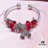 692fe4c599f2d84055c8c13d Pandora Pandora Big Red Christmas 🎄 Magic Bell 🔔 New Arrival! Made with counter materials, perfectly crafted one-to-one, quality comparable to counter products. Featuring red faceted glass, sparkling diamond-like devil fruit, fairy tale pumpkin carriage, apple 🍎 fruit, and Christmas magic bell pendants paired with a classic open bangle design. S925 silver comes with official counter packaging! 🍃🌺