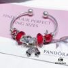 692fe4c599f2d84055c8c13e Pandora Pandora Big Red Christmas 🎄 Magic Bell 🔔 New Arrival! Made with counter materials, perfectly crafted one-to-one, quality comparable to counter products. Featuring red faceted glass, sparkling diamond-like devil fruit, fairy tale pumpkin carriage, apple 🍎 fruit, and Christmas magic bell pendants paired with a classic open bangle design. S925 silver comes with official counter packaging! 🍃🌺
