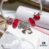 692fe4c799f2d84055c8c140 Pandora Pandora Big Red Christmas 🎄 Magic Bell 🔔 New Arrival! Made with counter materials, perfectly crafted one-to-one, quality comparable to counter products. Featuring red faceted glass, sparkling diamond-like devil fruit, fairy tale pumpkin carriage, apple 🍎 fruit, and Christmas magic bell pendants paired with a classic open bangle design. S925 silver comes with official counter packaging! 🍃🌺